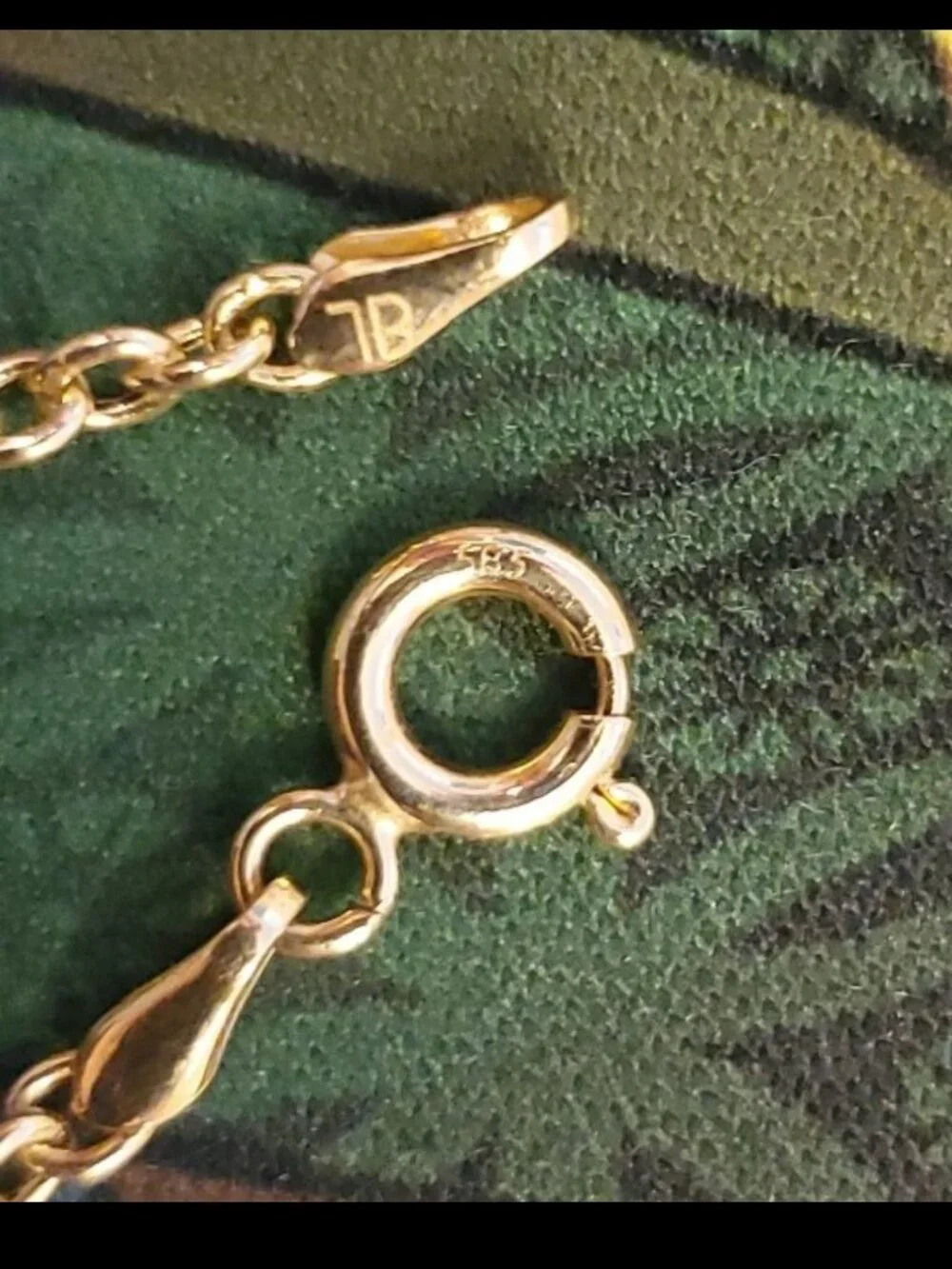 14k Yellow Gold Rolo Chain 24inch - Picture 4 of 5